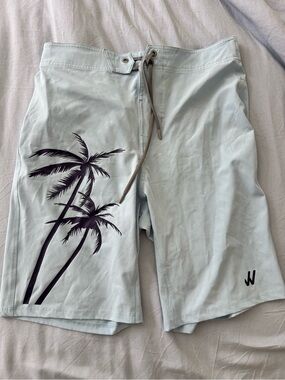 Willy Light Blue Swim Board Shorts